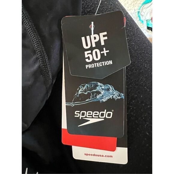 Speedo Women's One Piece UPF 50 Protect Conservative Swimwear In Black Size 6 - Picture 4 of 8